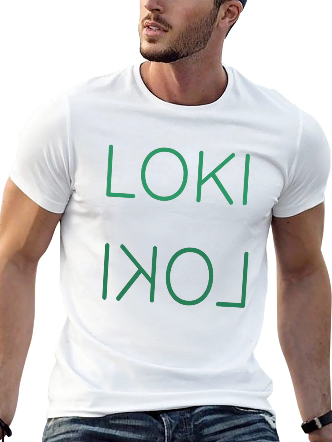 Loki Inverted Logo Black Graphic T-Shirt