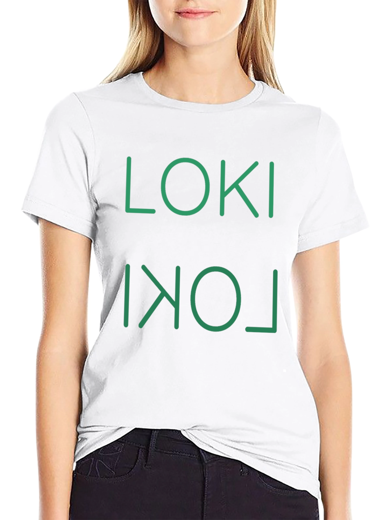 Loki Inverted Logo Black Graphic T-Shirt