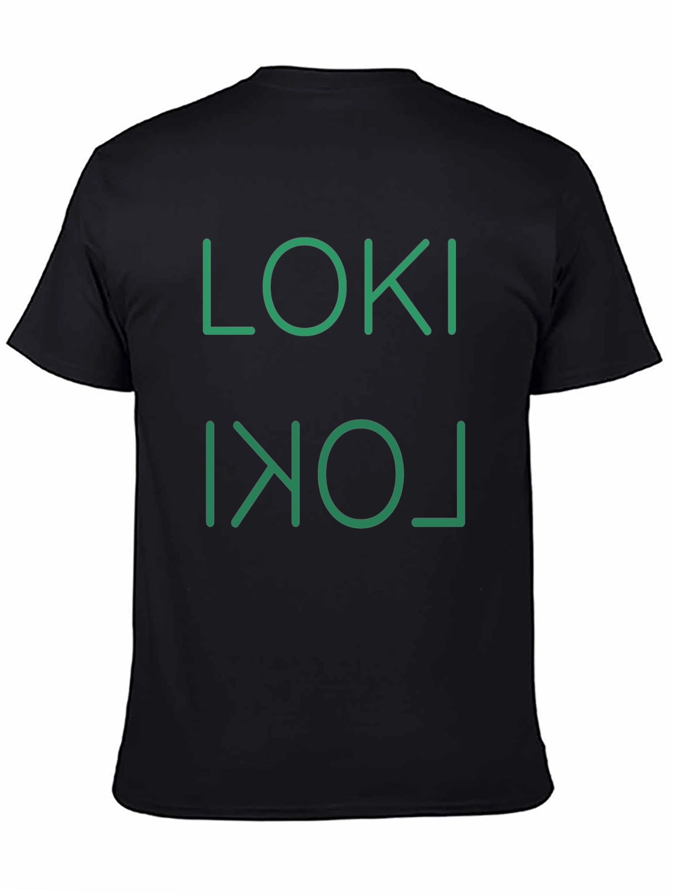 Loki Inverted Logo Black Graphic T-Shirt
