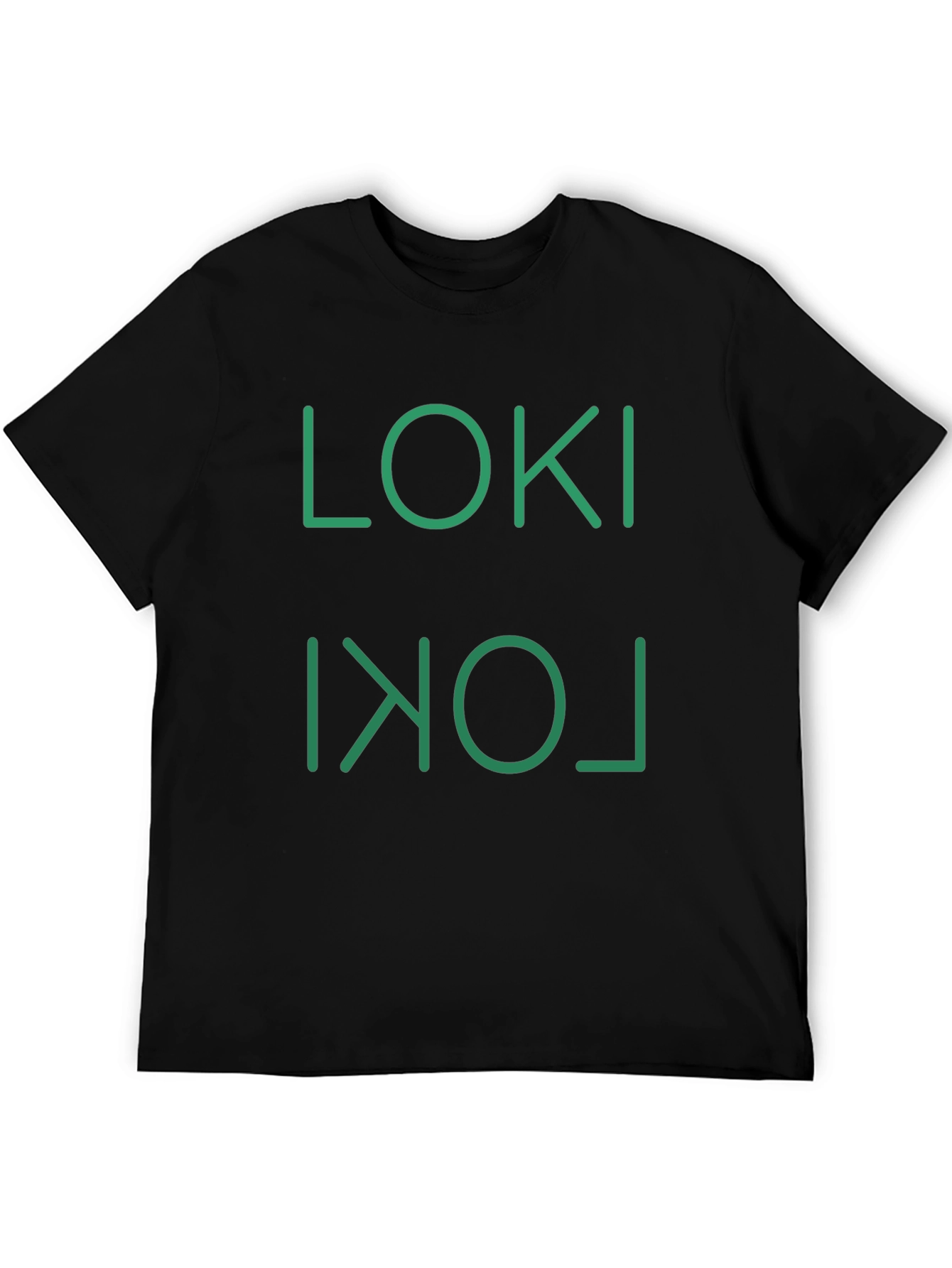 Loki Inverted Logo Black Graphic T-Shirt