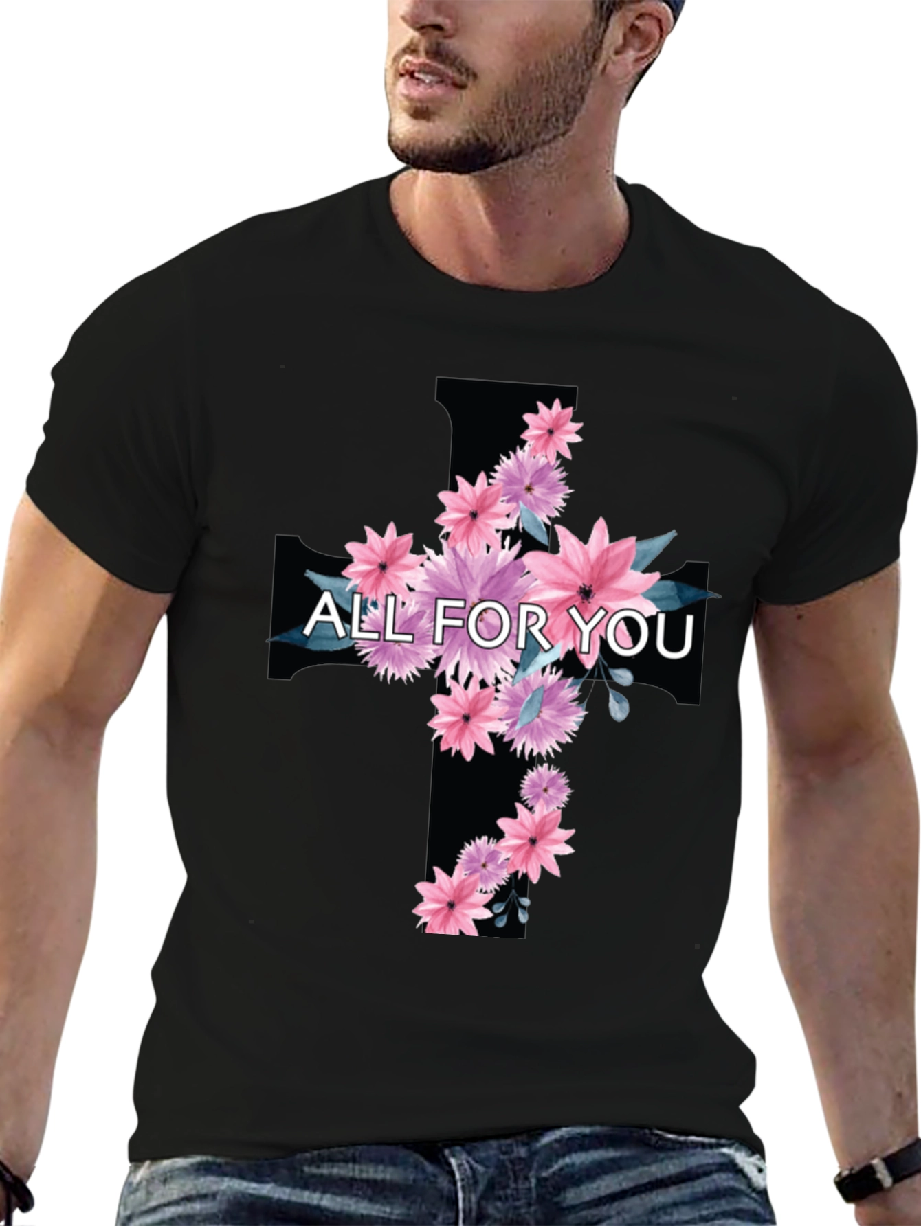 Floral Cross T-Shirt - All For You
