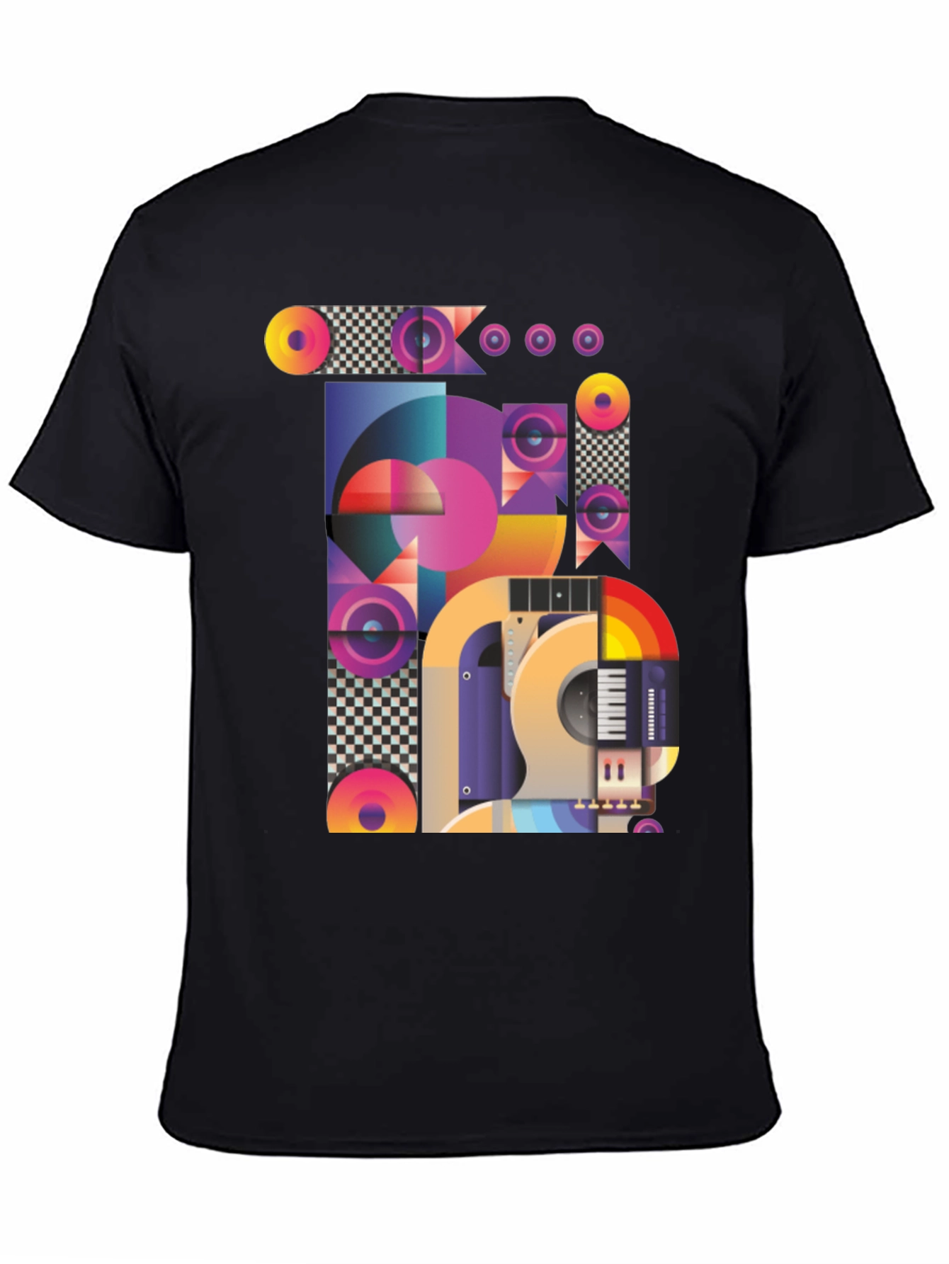 Abstract Musical Instrument Graphic T-Shirt