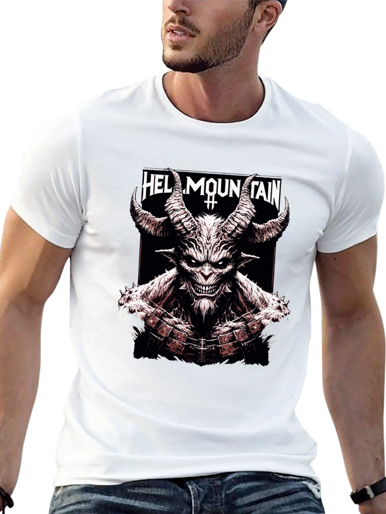 Hell Mountain Graphic Tee - Mens Black T-Shirt