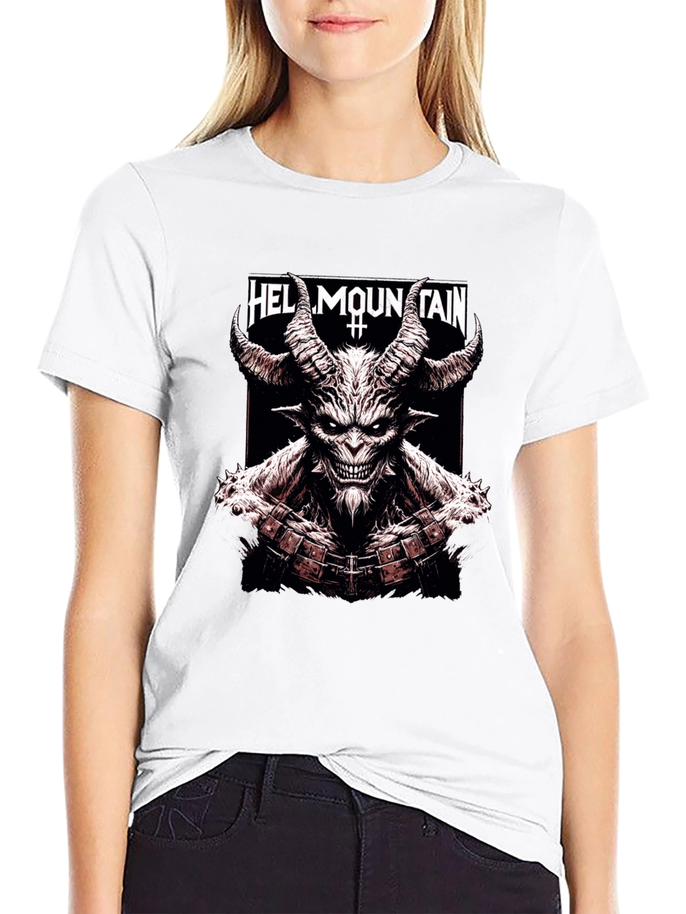 Hell Mountain Graphic Tee - Mens Black T-Shirt