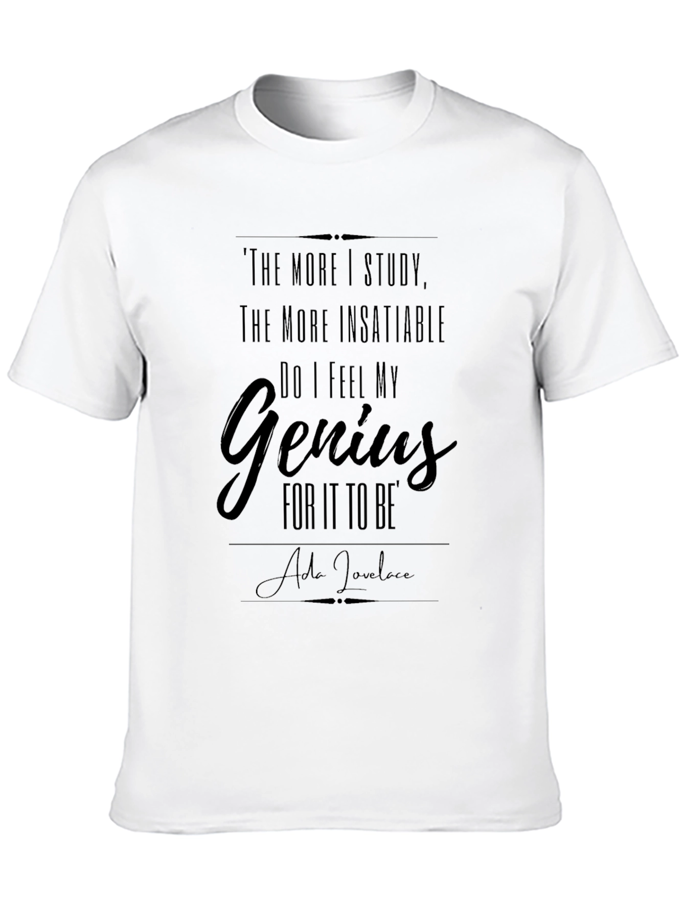 Genius Ada Lovelace Quote Graphic Tee - Black