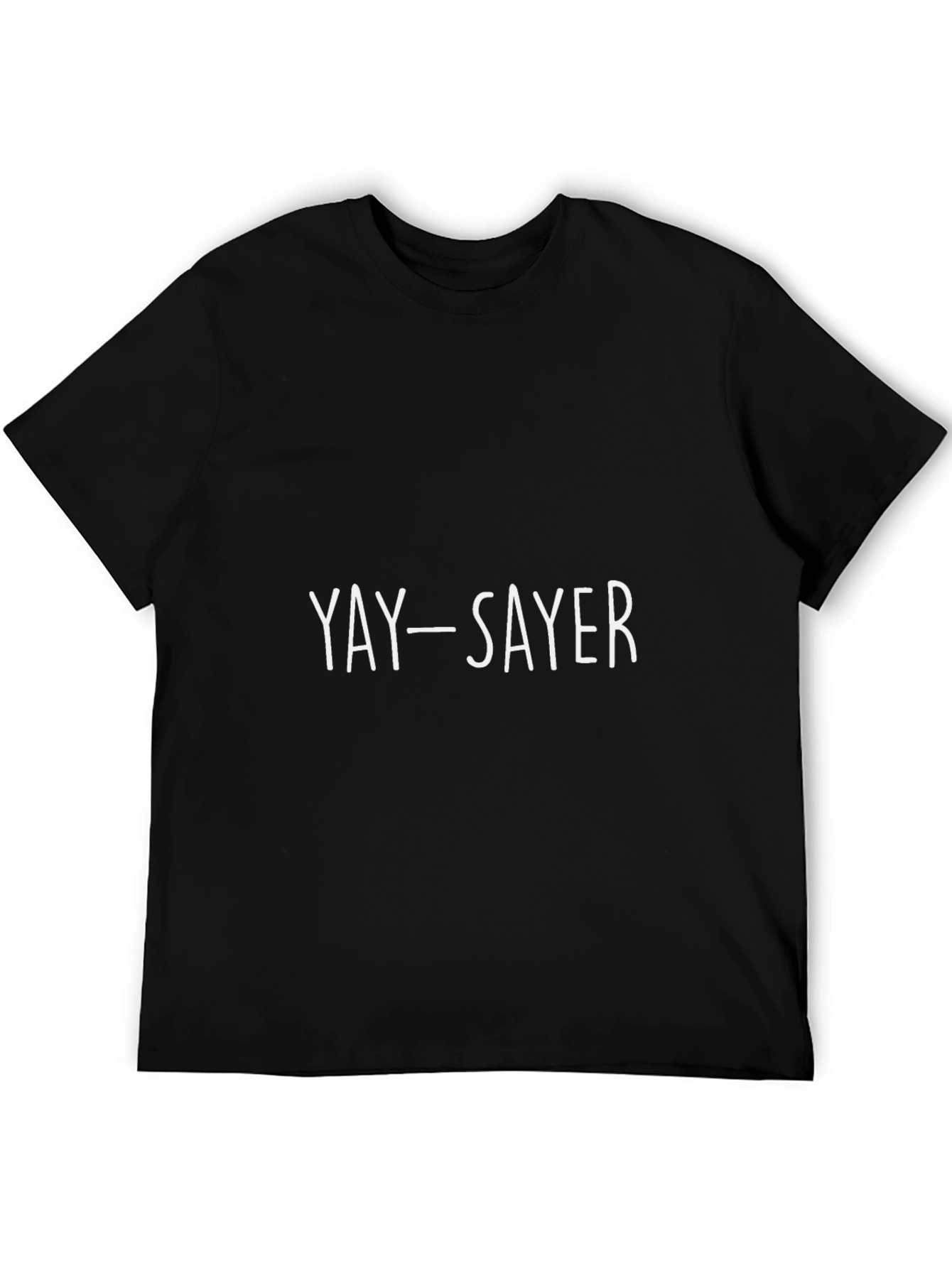 Yay-Sayer Graphic Tee - Black Cotton T-Shirt