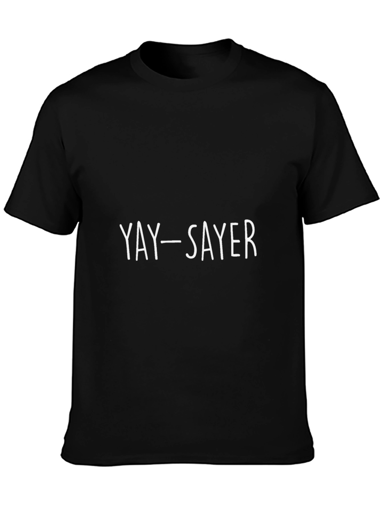 Yay-Sayer Graphic Tee - Black Cotton T-Shirt