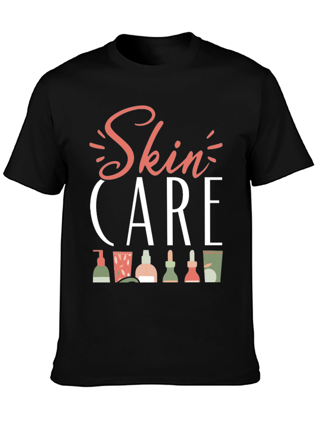 Skin Care T-Shirt - Beauty Routine Graphic Tee
