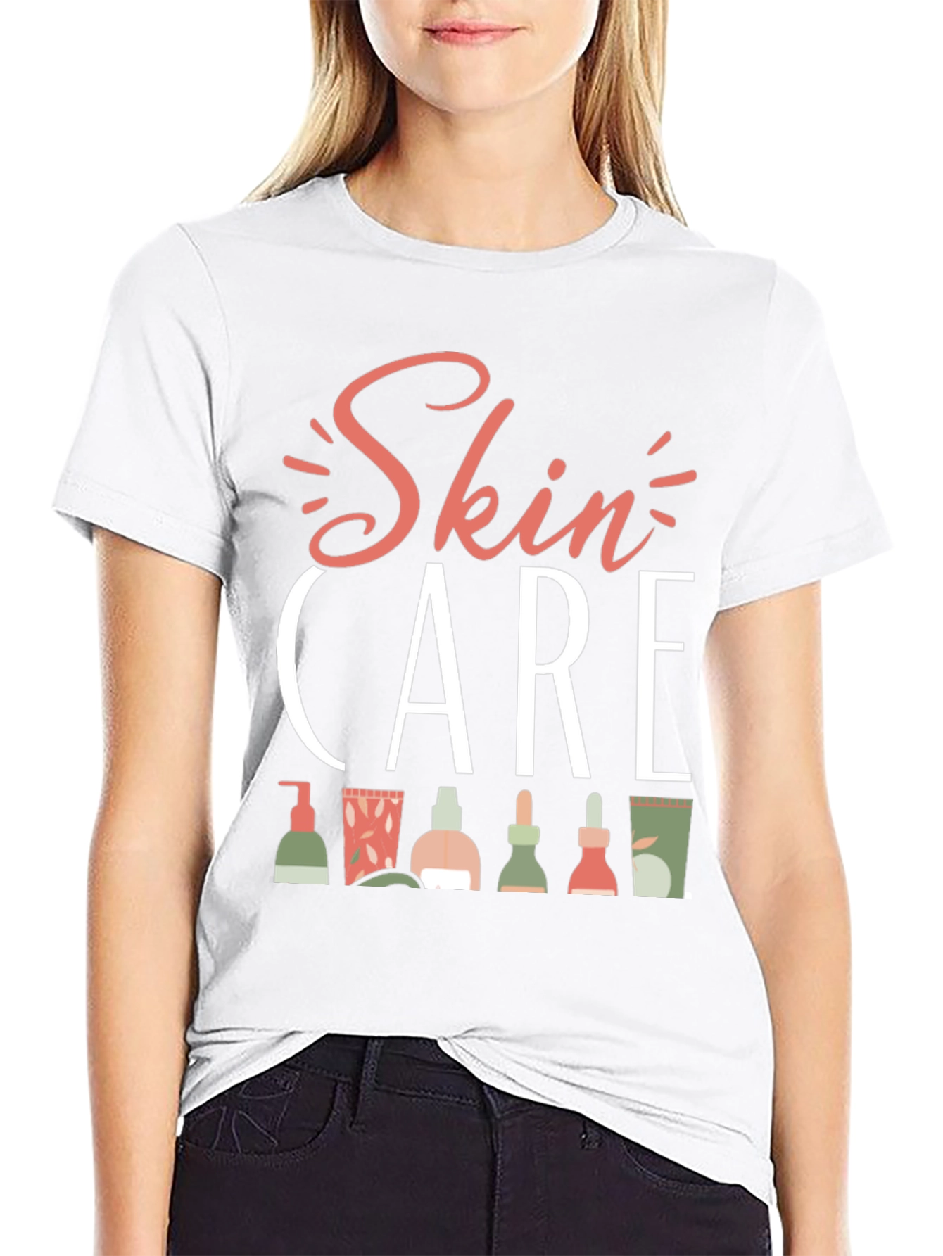 Skin Care T-Shirt - Beauty Routine Graphic Tee