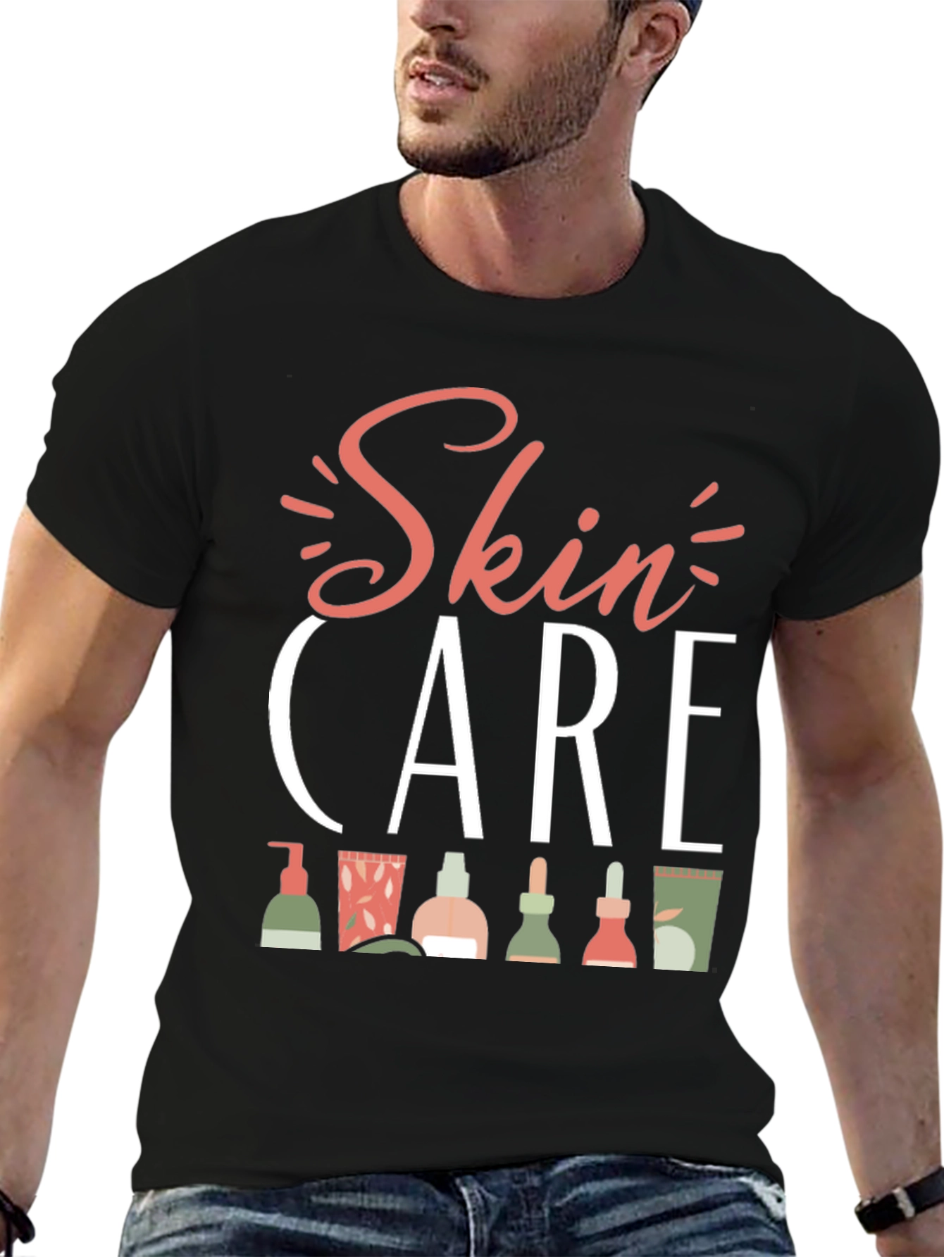 Skin Care T-Shirt - Beauty Routine Graphic Tee
