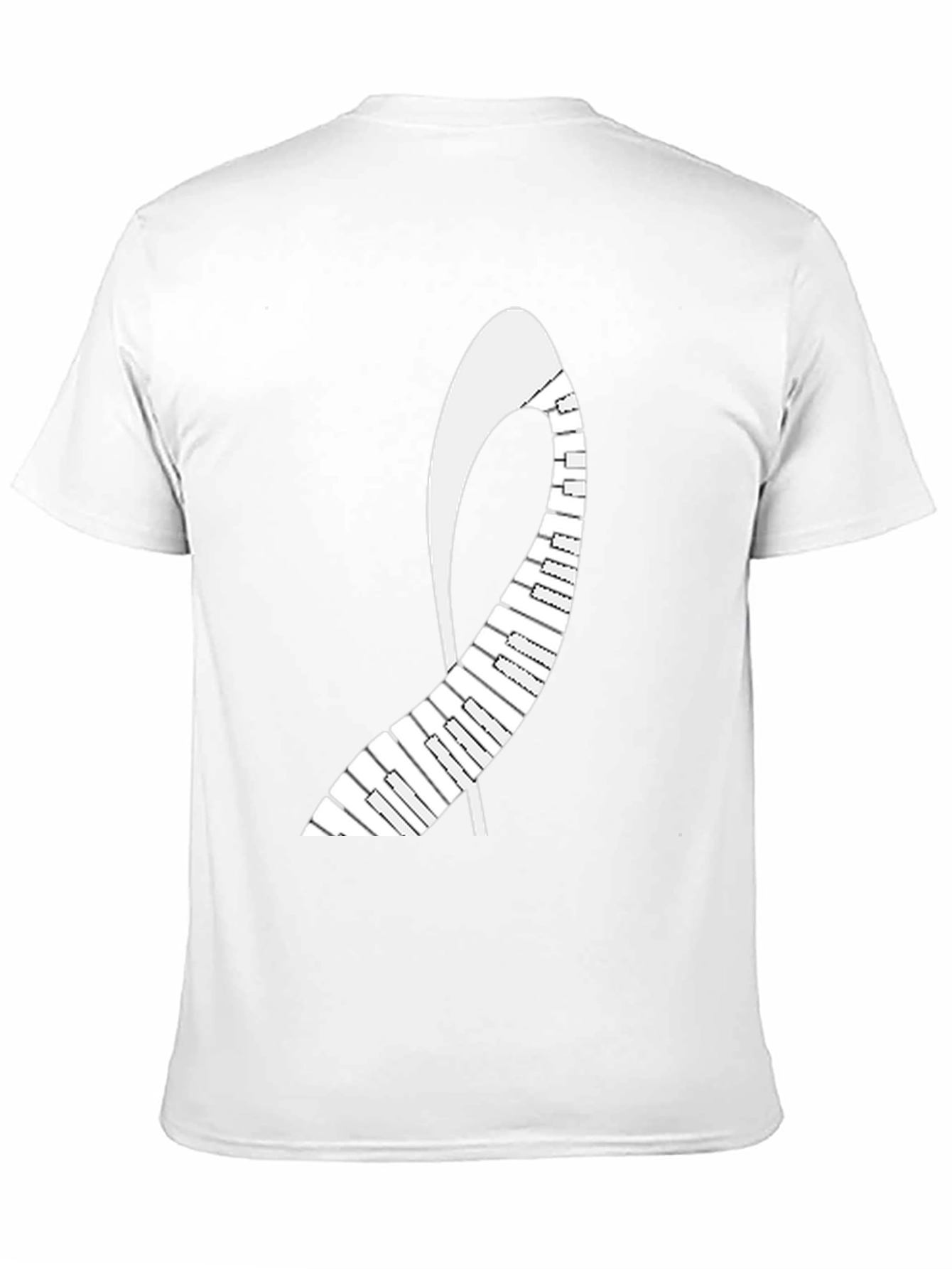 Piano Keys Abstract Graphic Tee - Black Unisex T-Shirt
