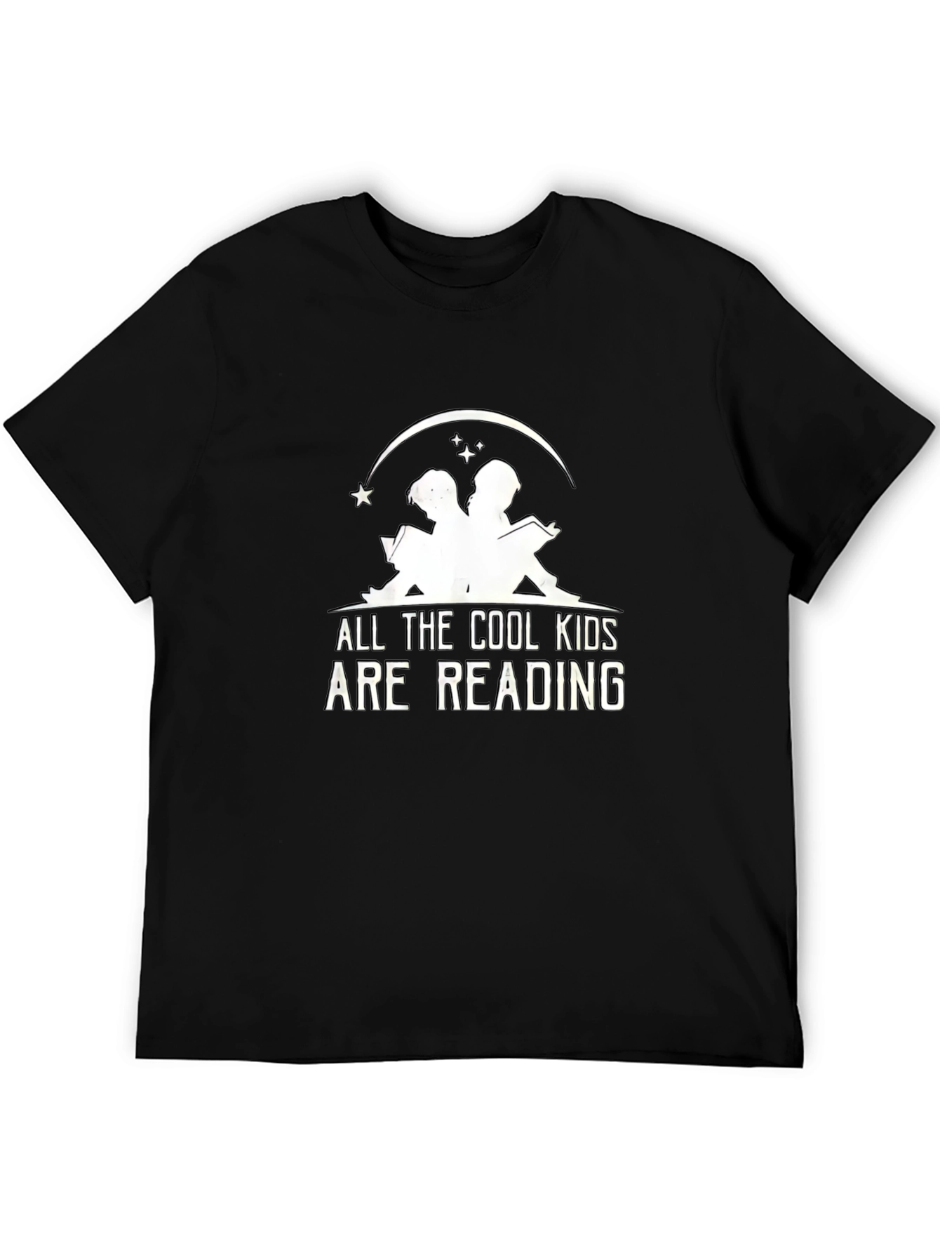 Cool Kids Reading Graphic Tee - Black