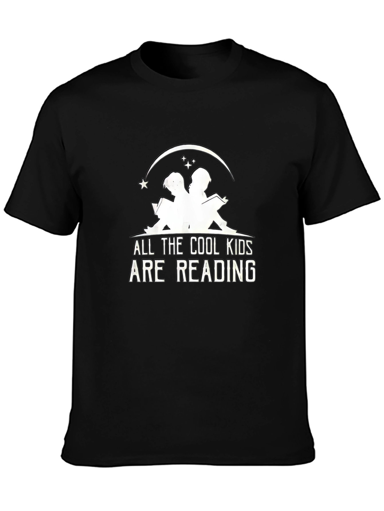 Cool Kids Reading Graphic Tee - Black