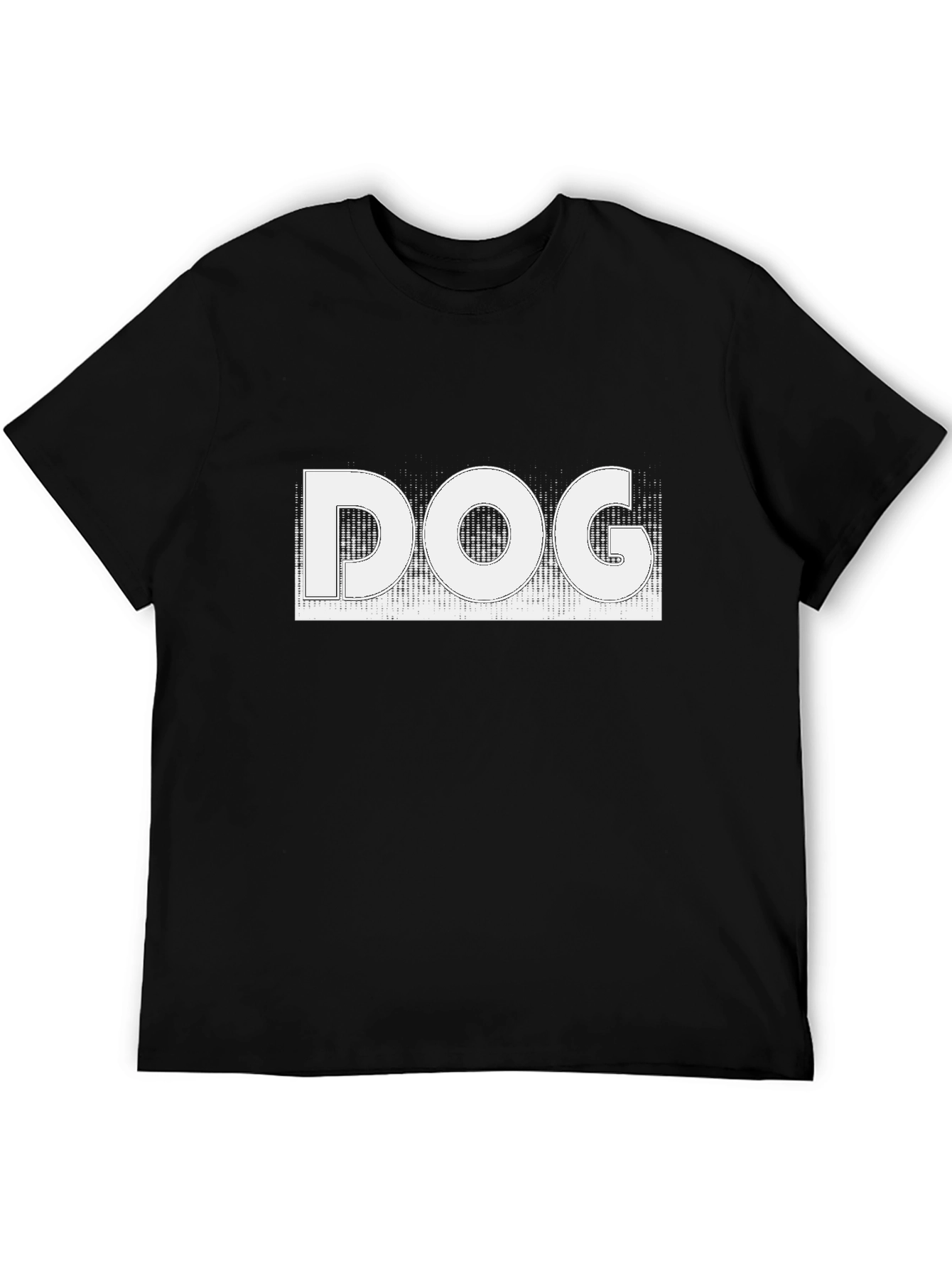 DOG Graphic Black T-Shirt Novelty Design