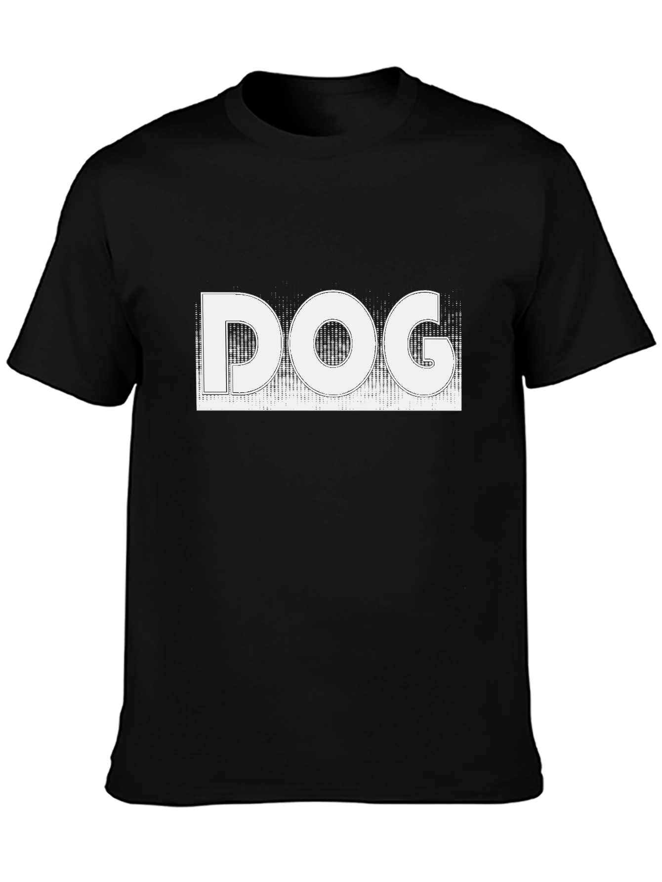 DOG Graphic Black T-Shirt Novelty Design