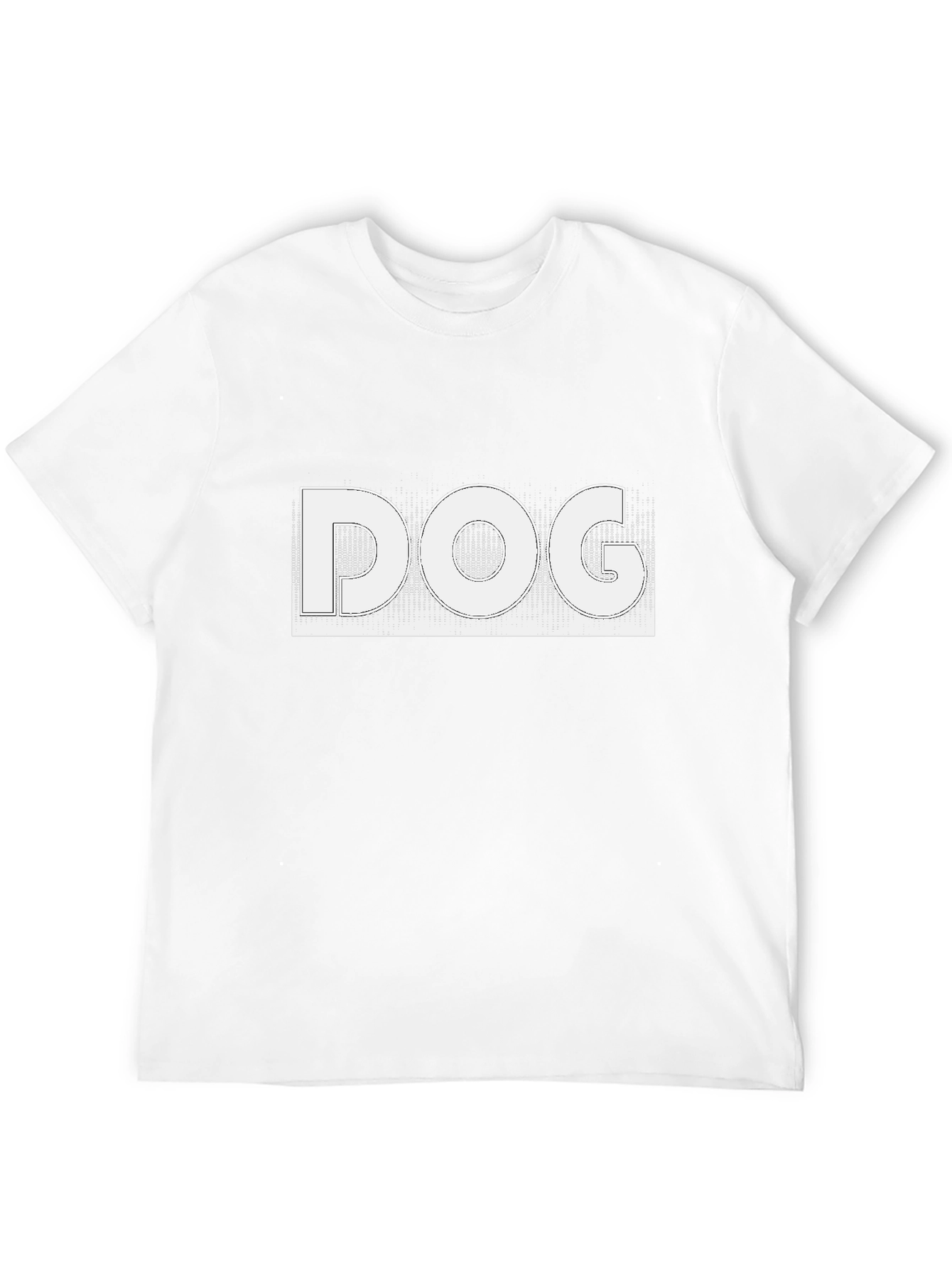 DOG Graphic Black T-Shirt Novelty Design