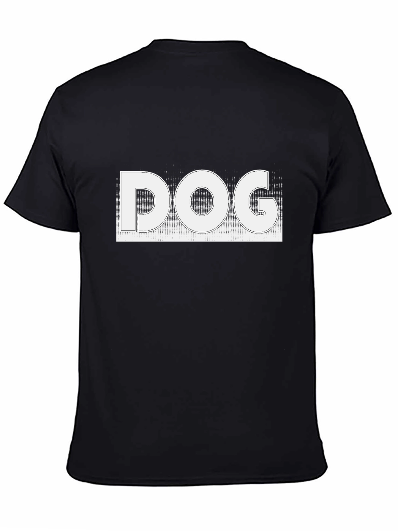 DOG Graphic Black T-Shirt Novelty Design