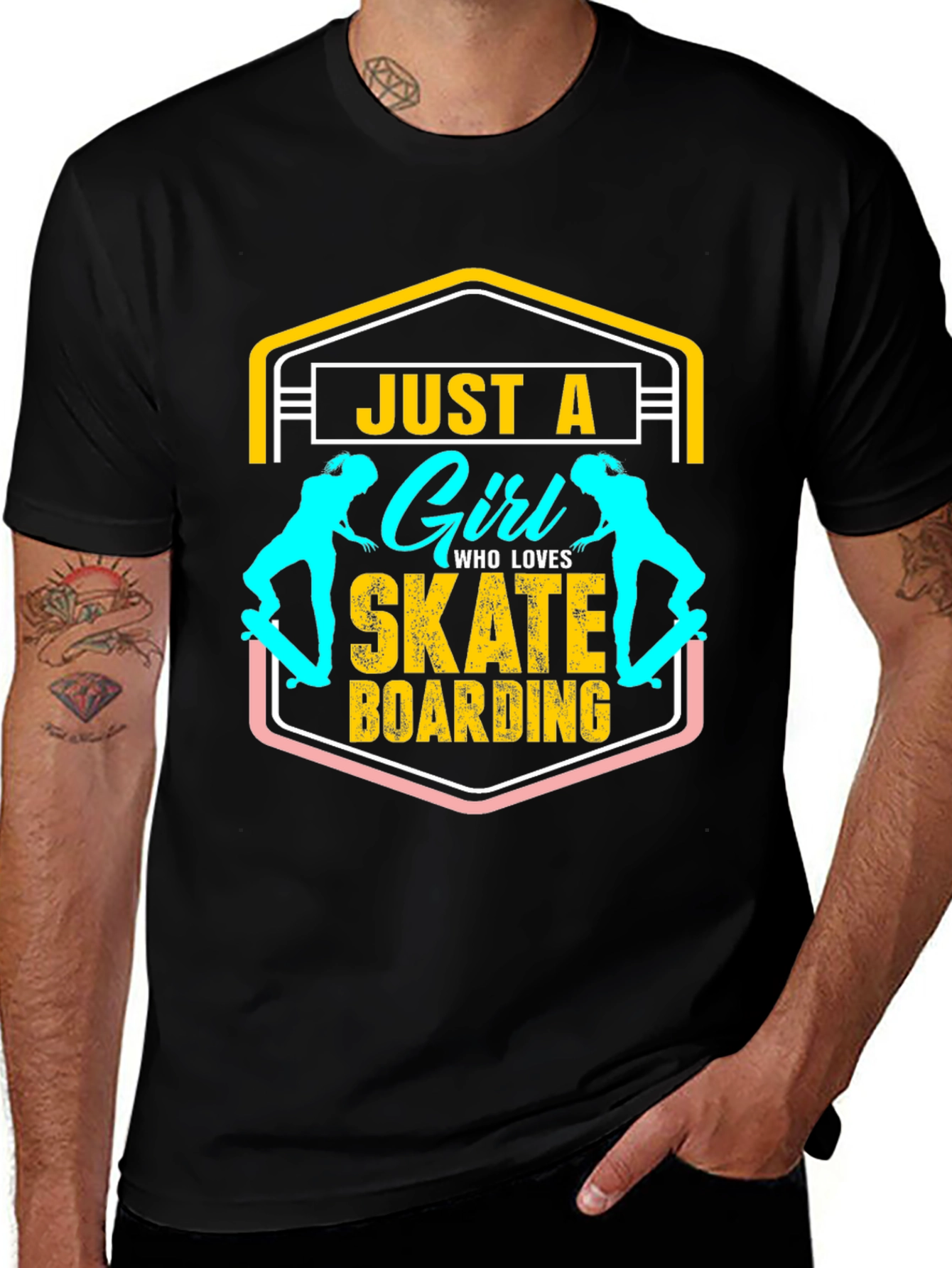 Just A Girl Who Loves Skateboarding T-Shirt