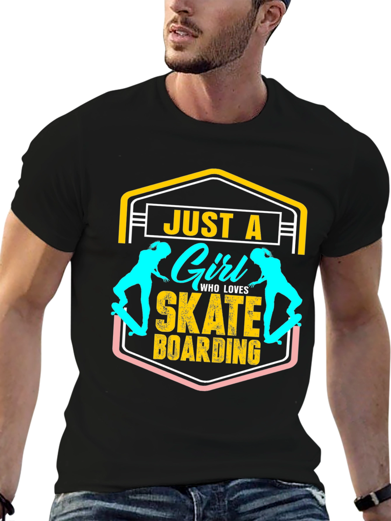 Just A Girl Who Loves Skateboarding T-Shirt