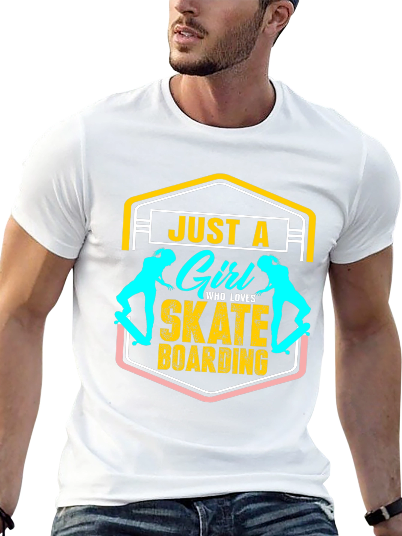 Just A Girl Who Loves Skateboarding T-Shirt