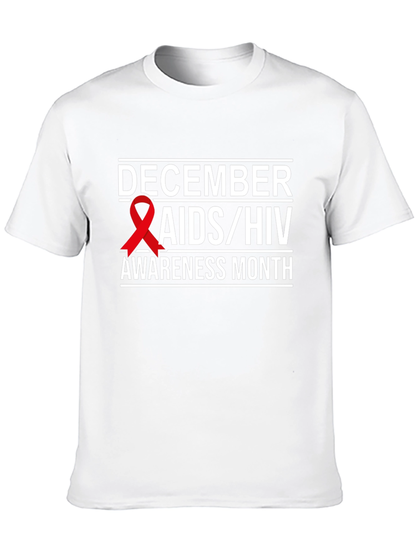 December AIDS/HIV Awareness Month Black T-Shirt