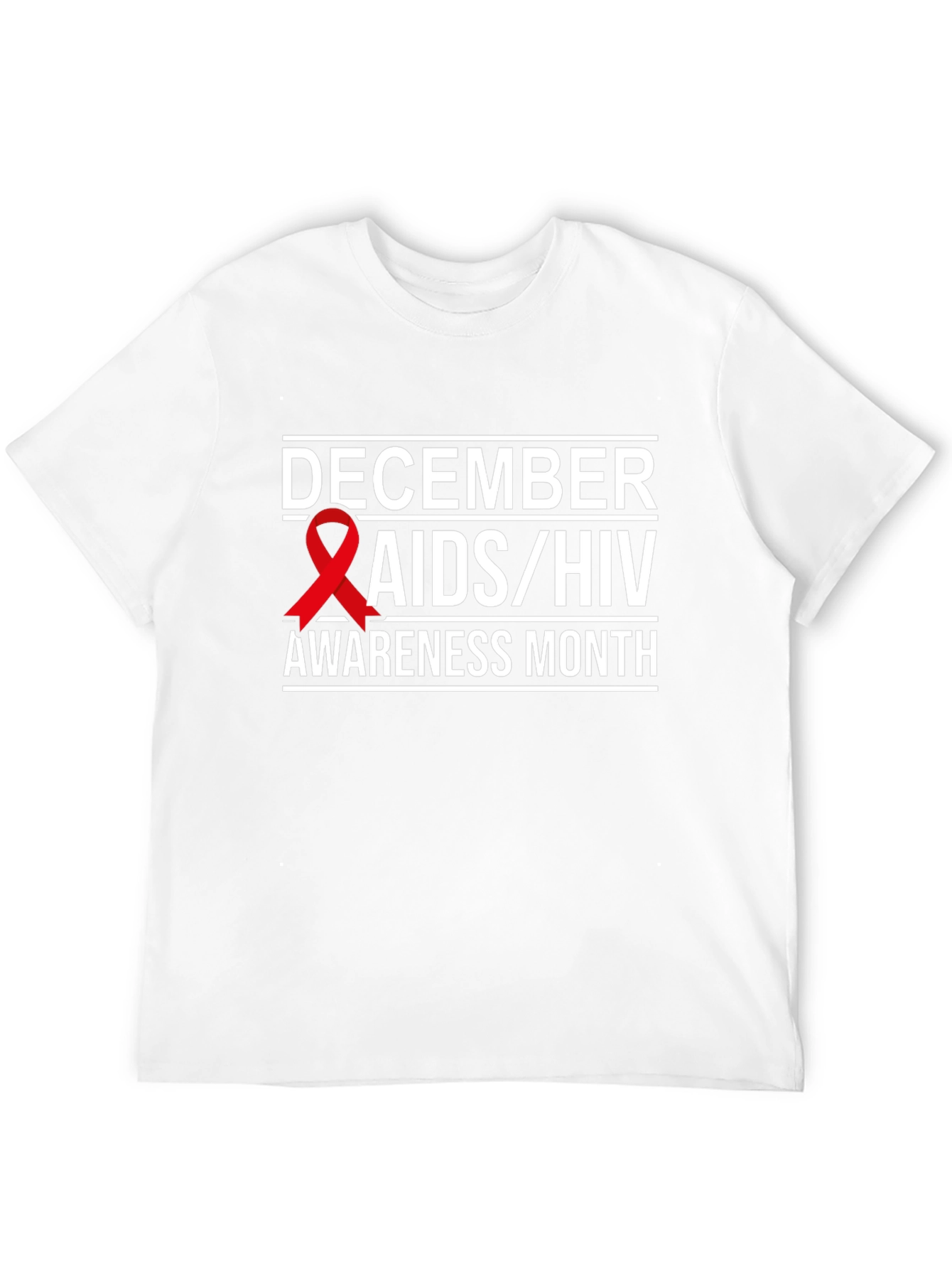 December AIDS/HIV Awareness Month Black T-Shirt