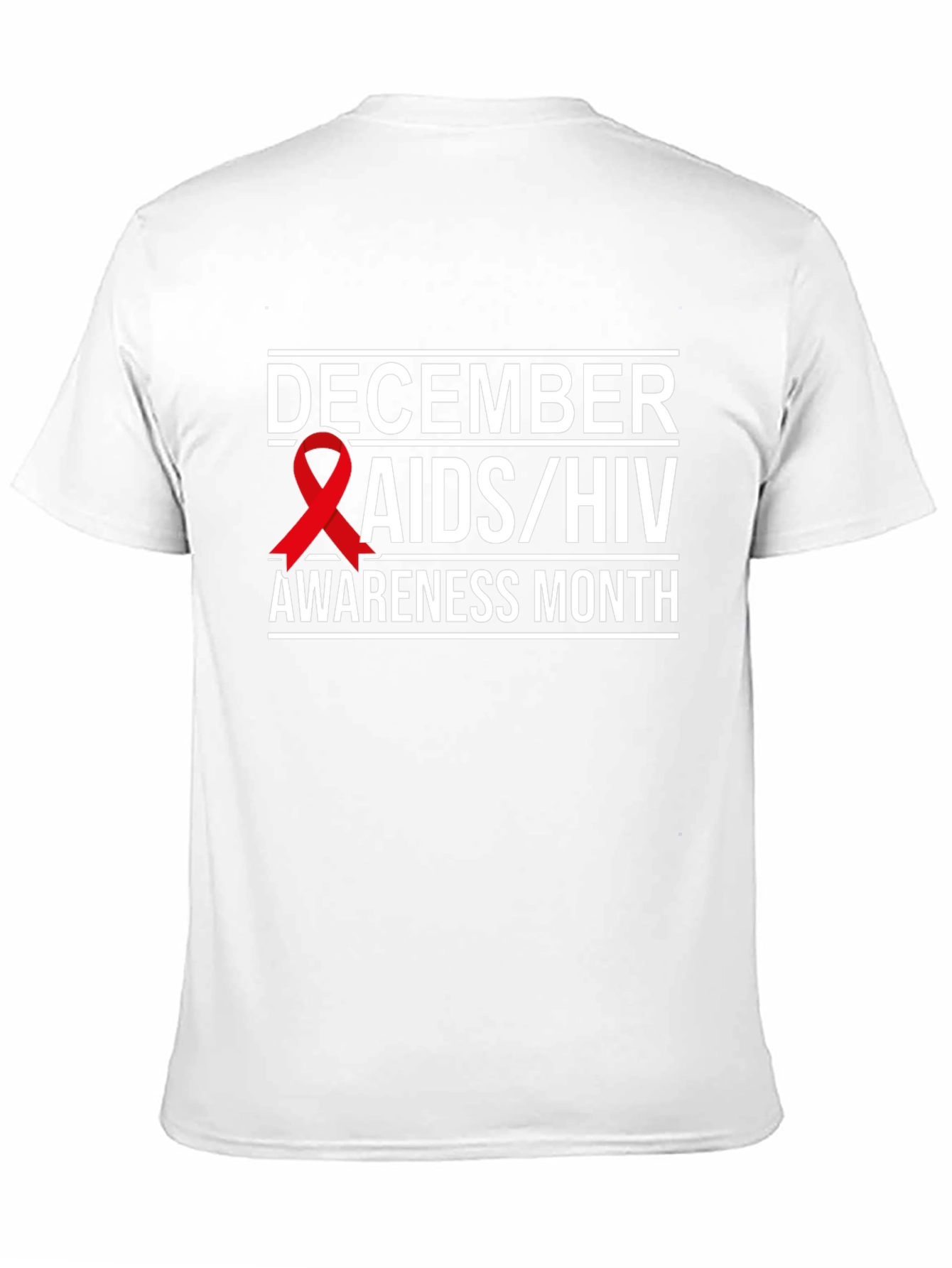 December AIDS/HIV Awareness Month Black T-Shirt