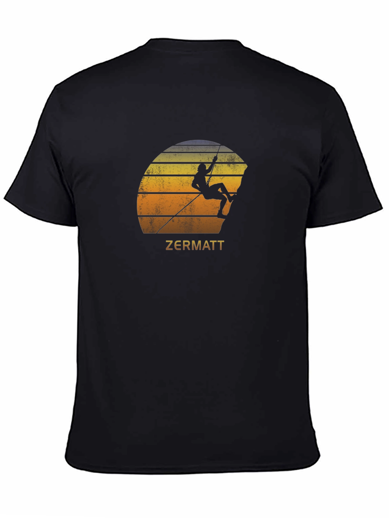 Zermatt Climbing T-Shirt - Retro Sunset Design