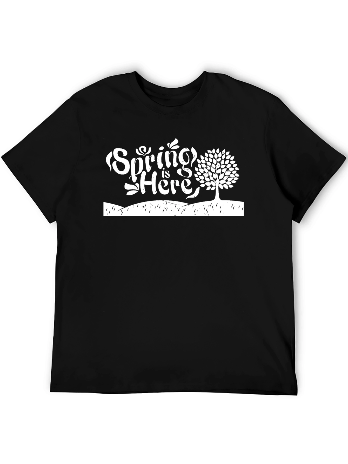 Spring is Here Graphic Tee - Black T-Shirt