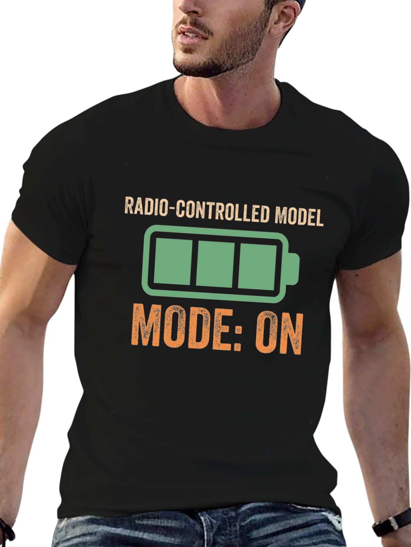 Radio-Controlled Model Mode On Black T-Shirt