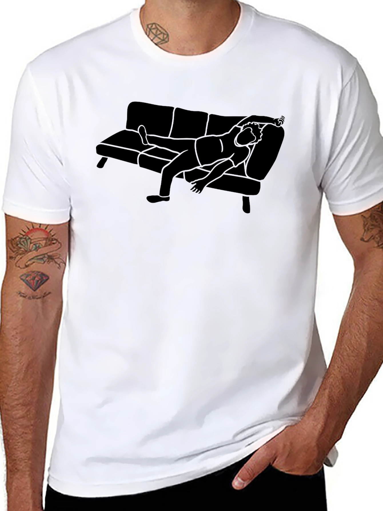 Couch Potato T-Shirt - Relaxed Lounger Design