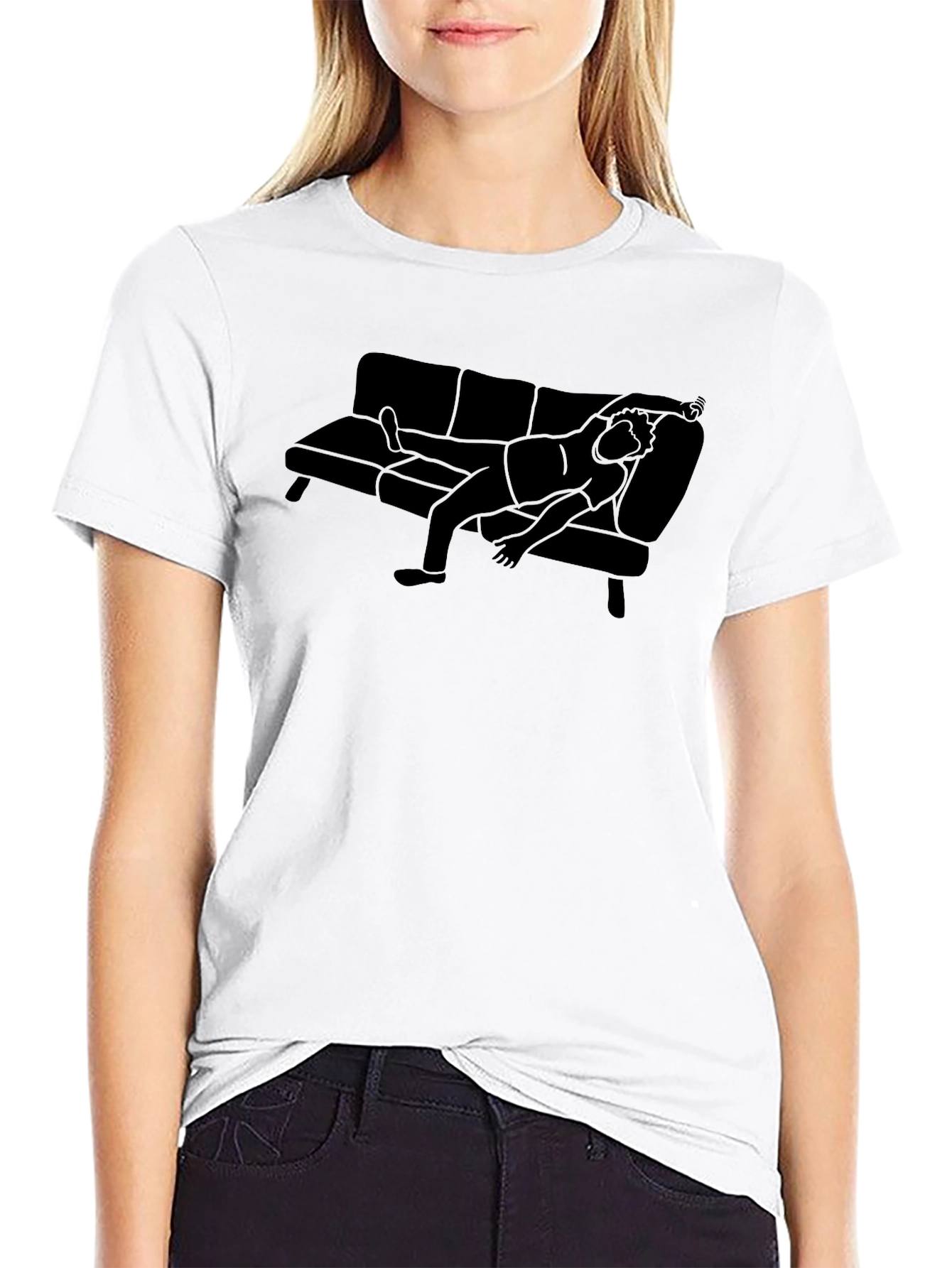 Couch Potato T-Shirt - Relaxed Lounger Design