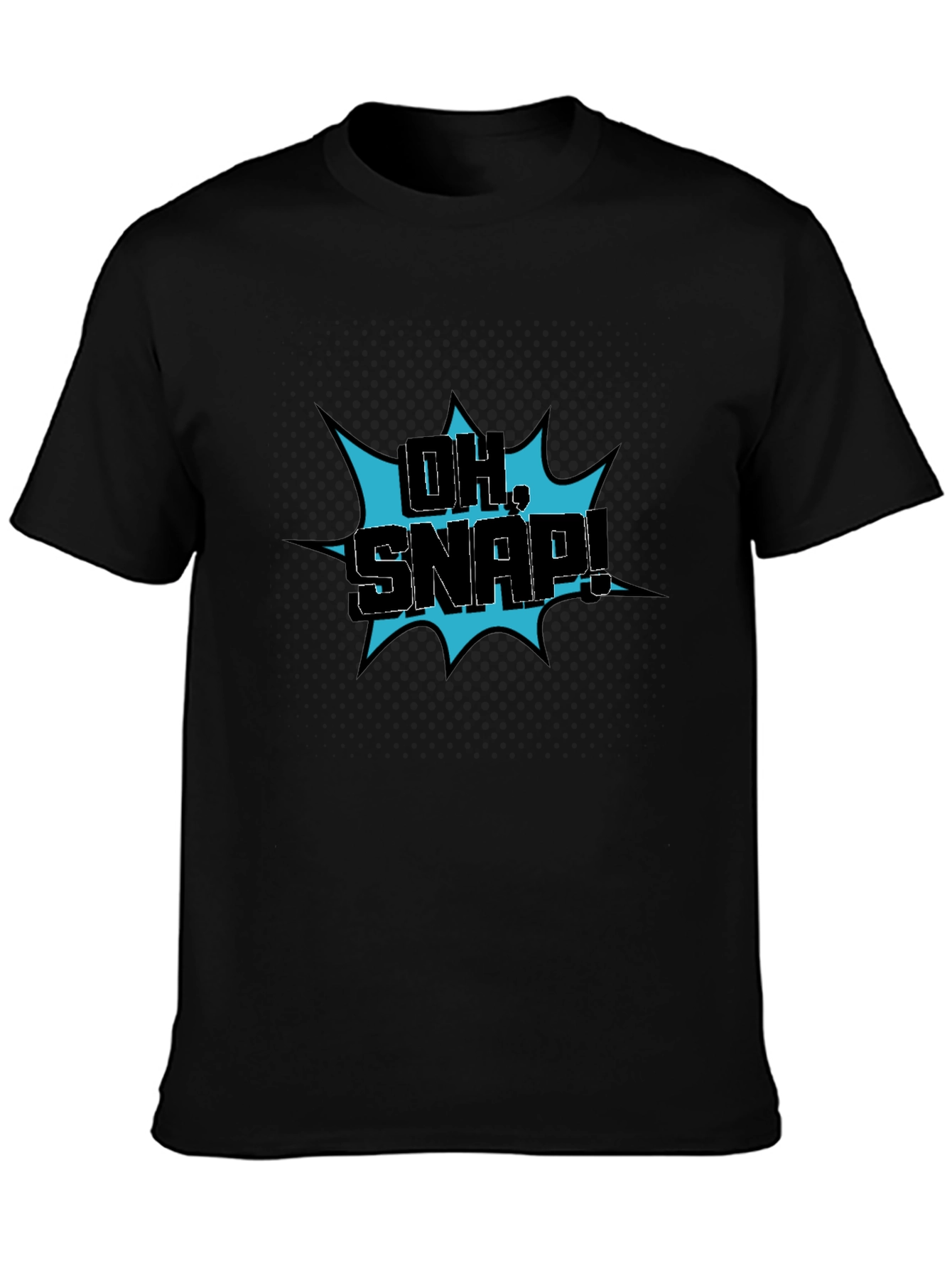 Oh Snap! Graphic Print Black T-Shirt