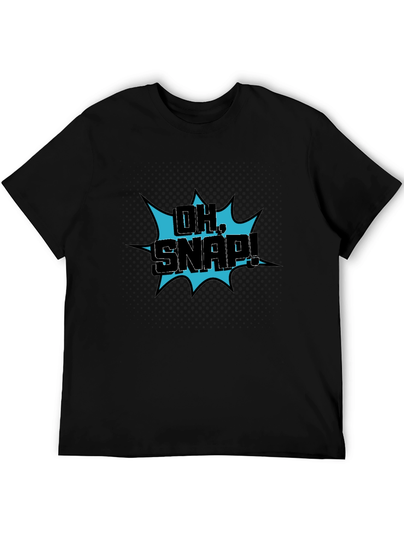Oh Snap! Graphic Print Black T-Shirt