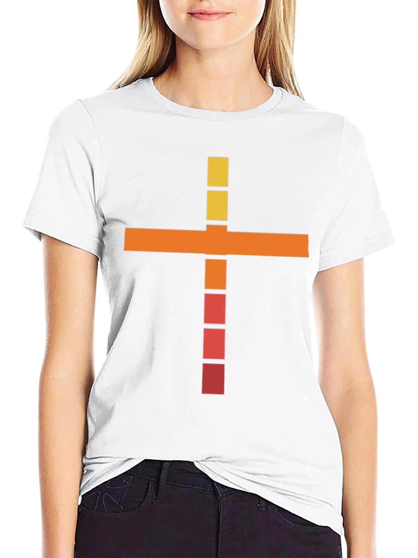 Sunset Cross Graphic Tee - Stylish Religious Apparel