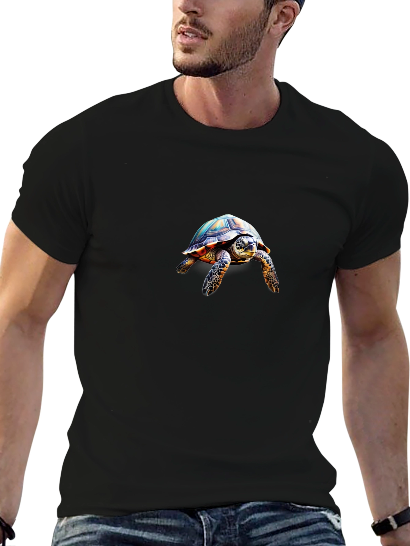 Turtle Graphic Black T-Shirt