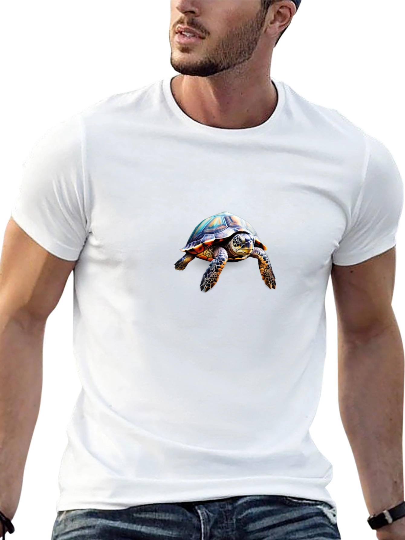 Turtle Graphic Black T-Shirt