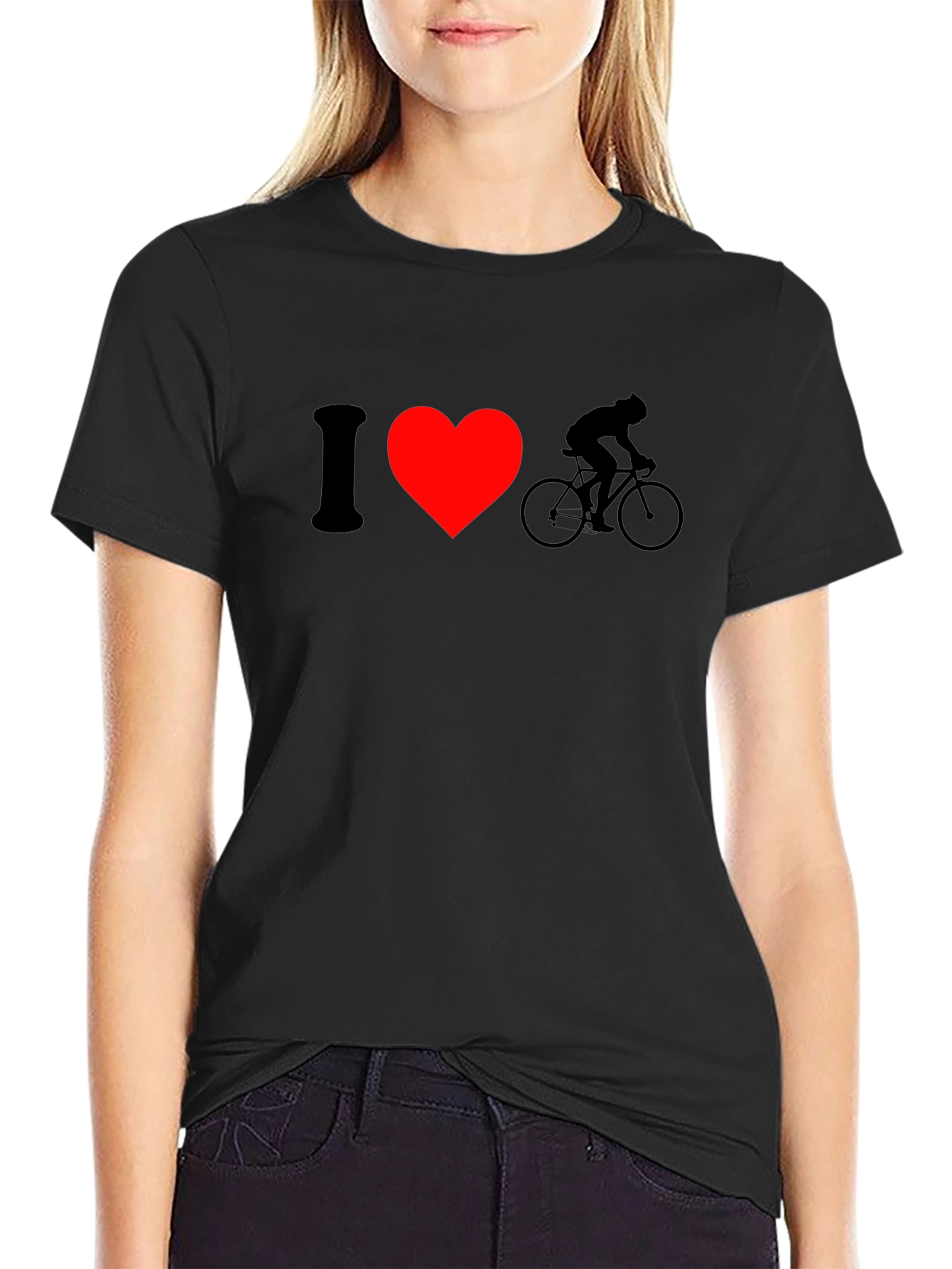 I Heart Cycling Black T-Shirt