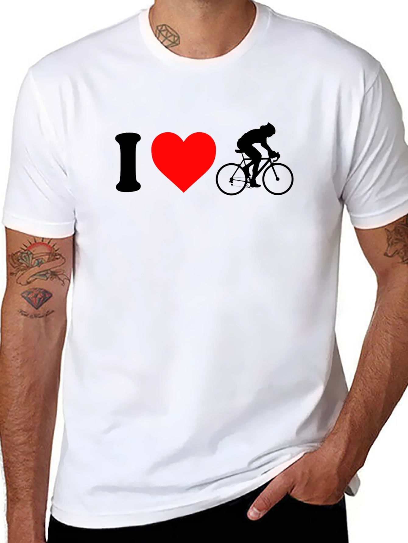 I Heart Cycling Black T-Shirt