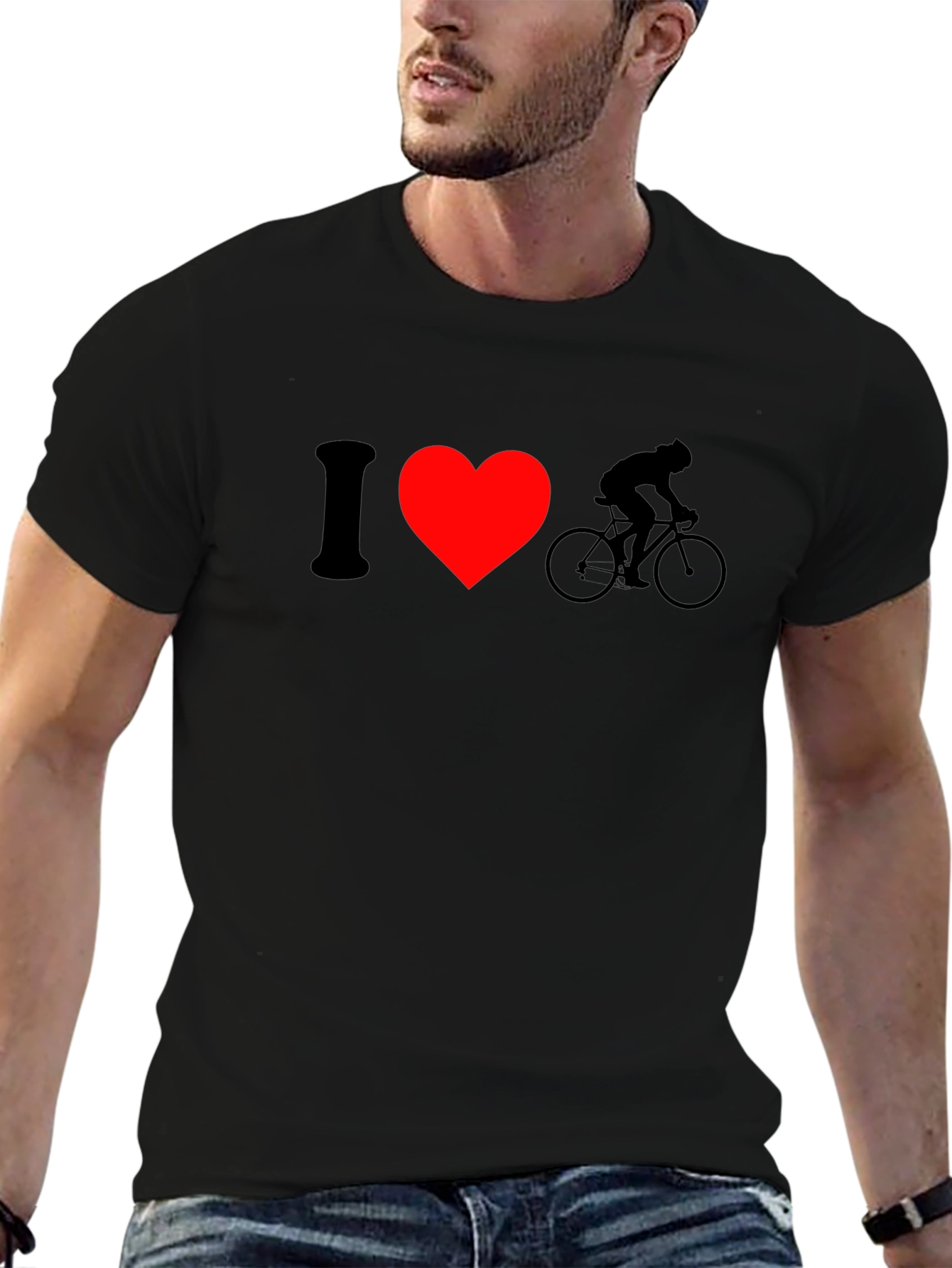 I Heart Cycling Black T-Shirt