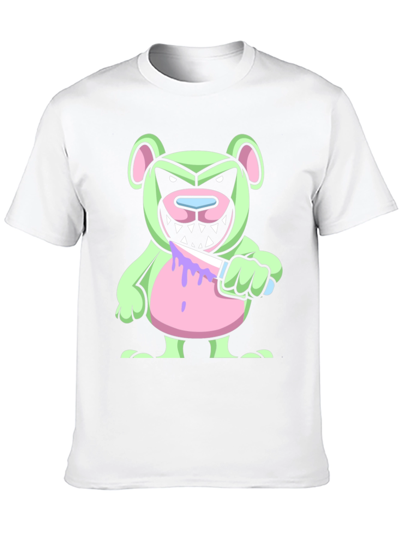 Psycho Bear T-Shirt - Edgy Cartoon Graphic Tee