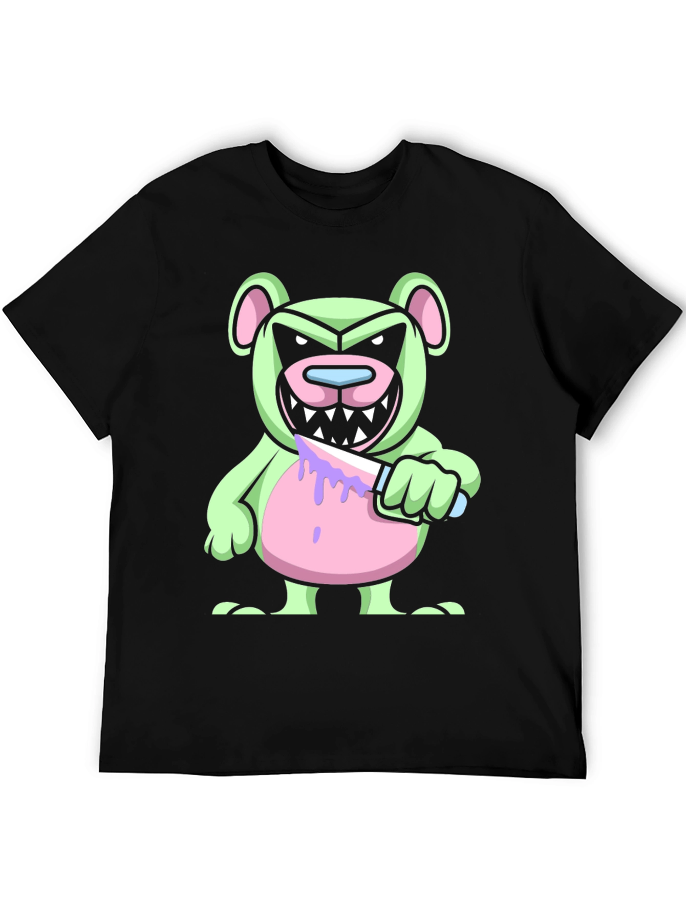 Psycho Bear T-Shirt - Edgy Cartoon Graphic Tee