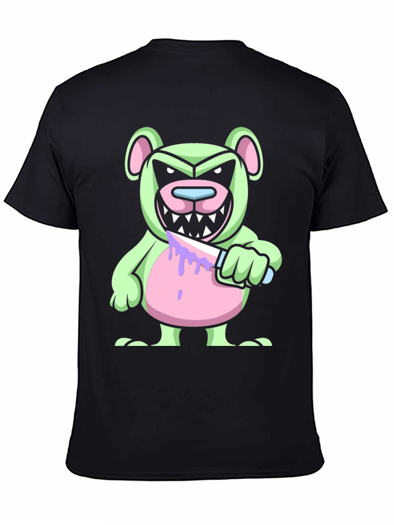 Psycho Bear T-Shirt - Edgy Cartoon Graphic Tee