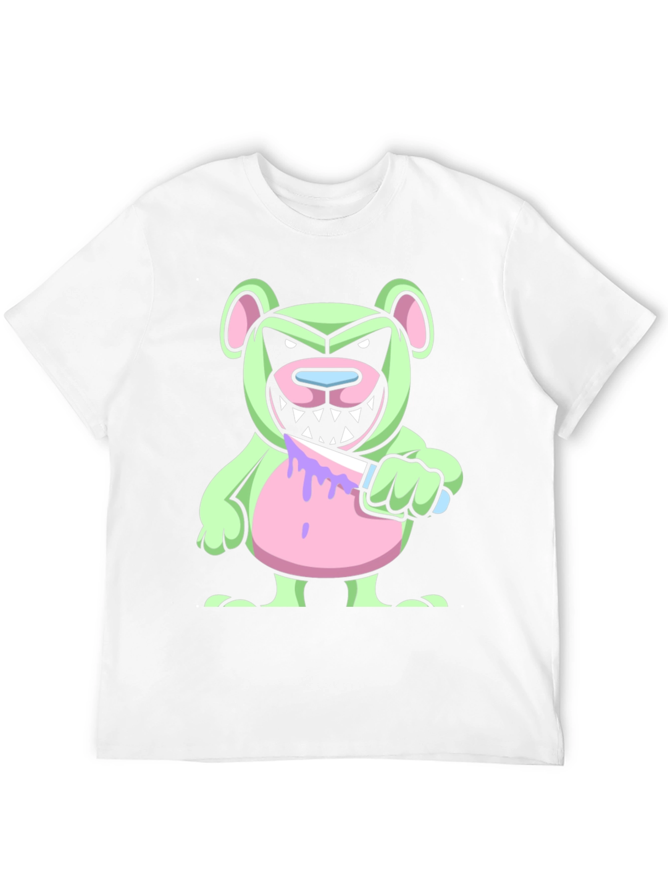 Psycho Bear T-Shirt - Edgy Cartoon Graphic Tee
