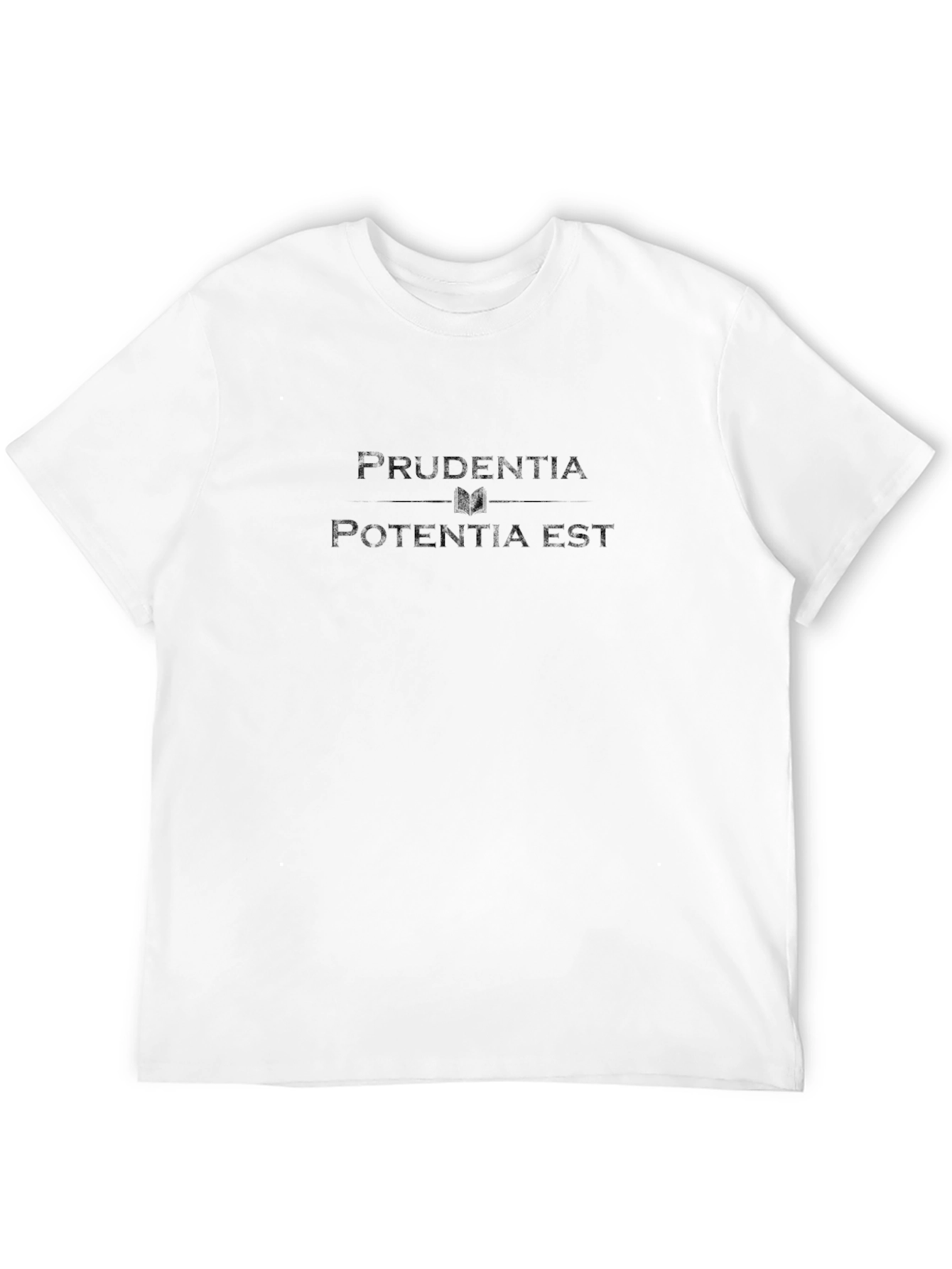 Prudentia Est Potentia Est Black T-Shirt