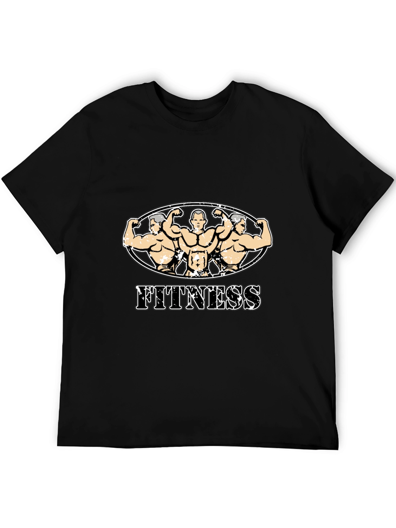 Fitness Graphic Tee - Black Gym Shirt