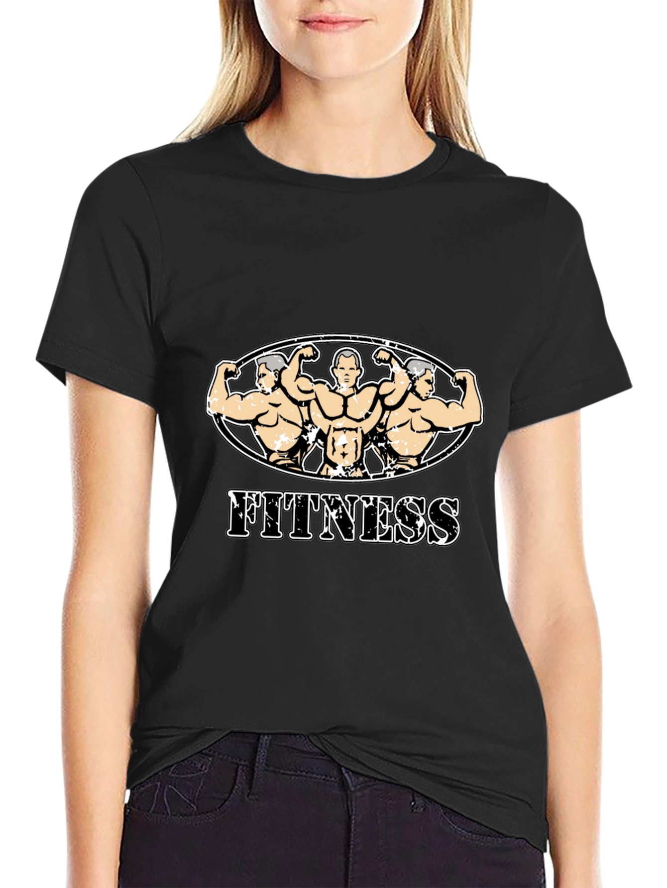 Fitness Graphic Tee - Black Gym Shirt