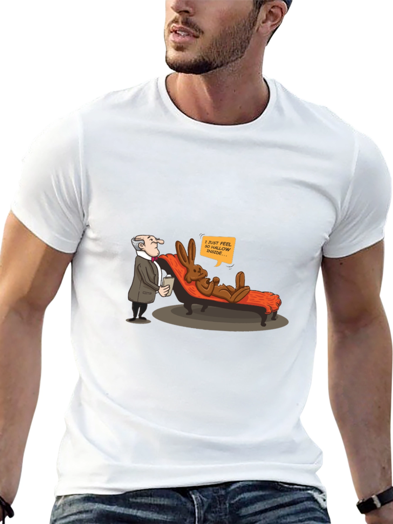 Funny Easter Bunny T-Shirt - Hollow Inside Therapy