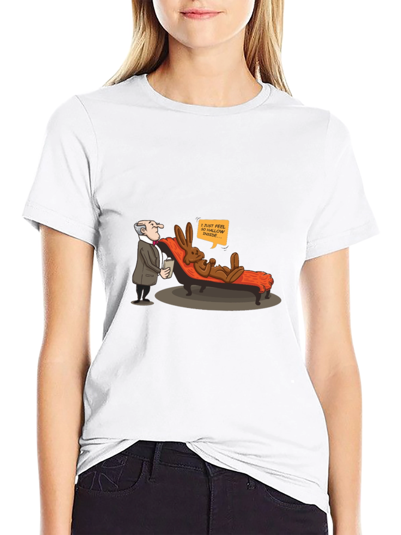 Funny Easter Bunny T-Shirt - Hollow Inside Therapy