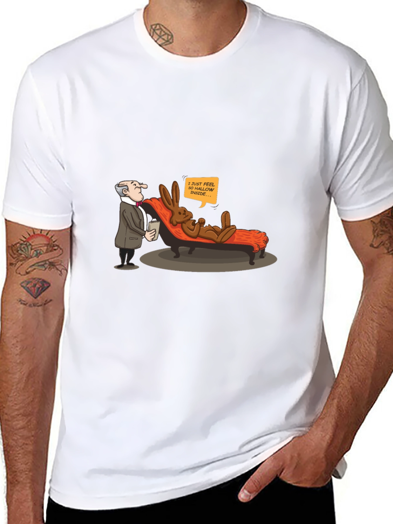 Funny Easter Bunny T-Shirt - Hollow Inside Therapy